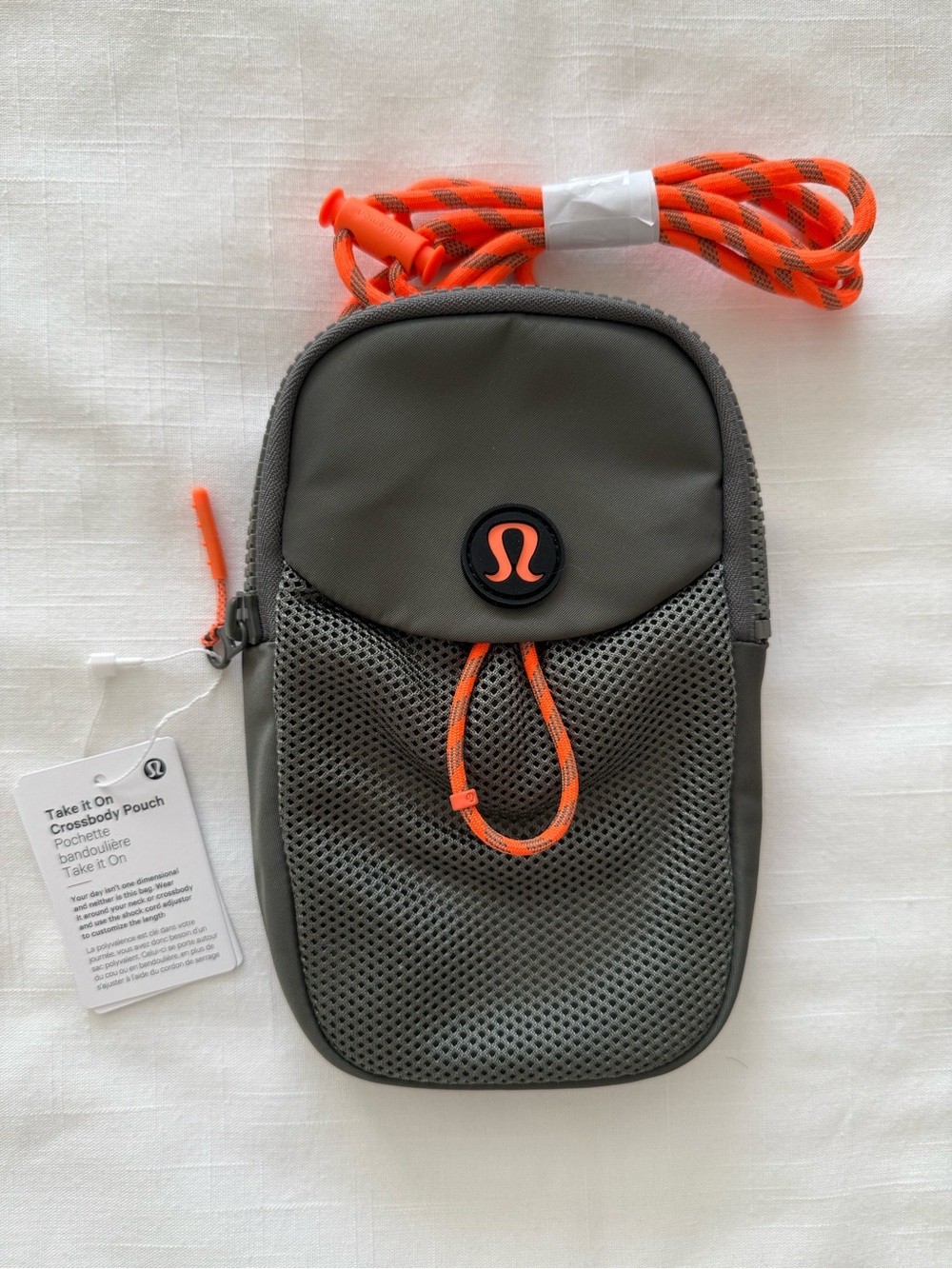 Lululemon Take It On Crossbody Pouch Bag Grey Sage (GRSG) Zip One Size